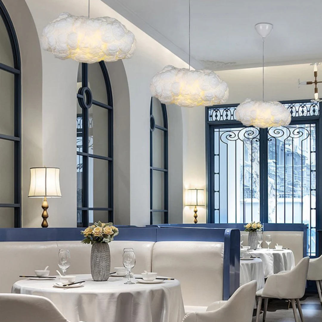 Elegant Molnformad LED Pendellampa för Mysiga Hem