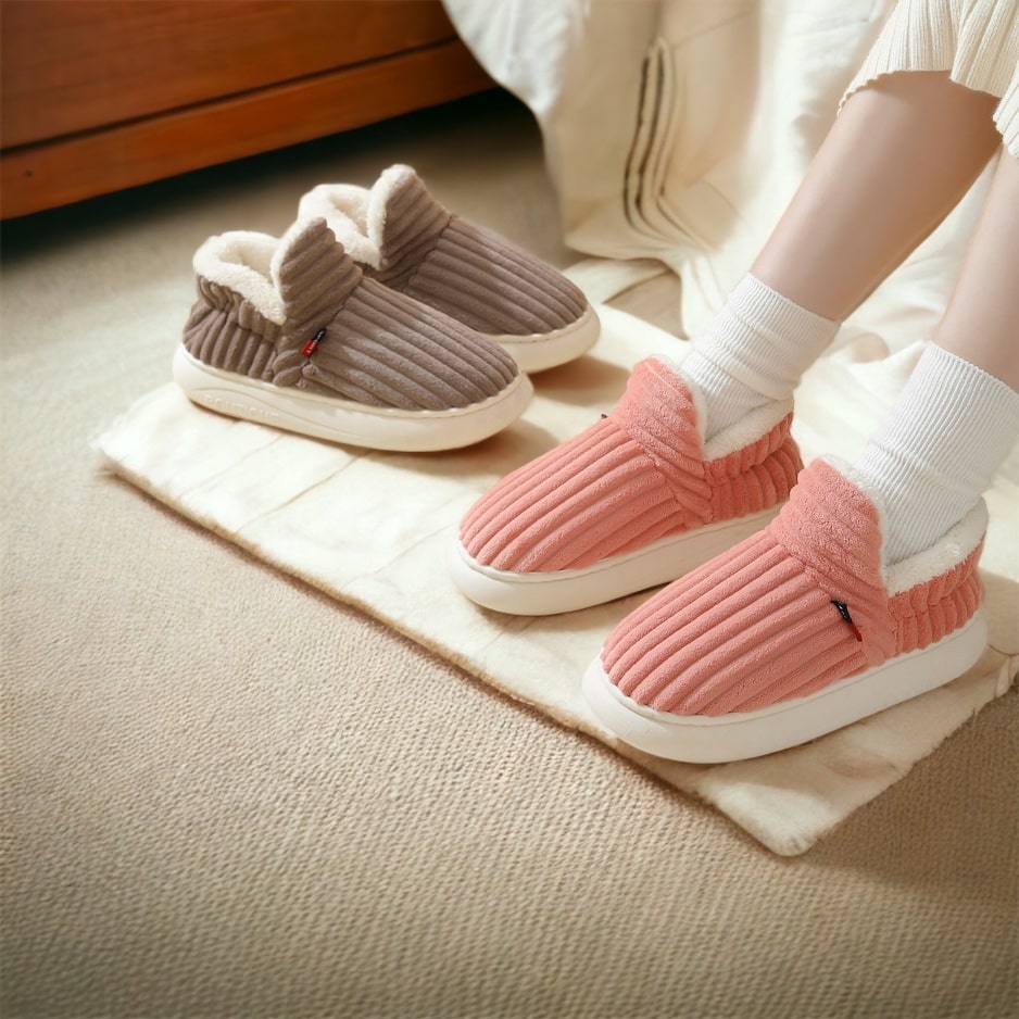 Mysiga Varma Tofflor i Flanell Fleece