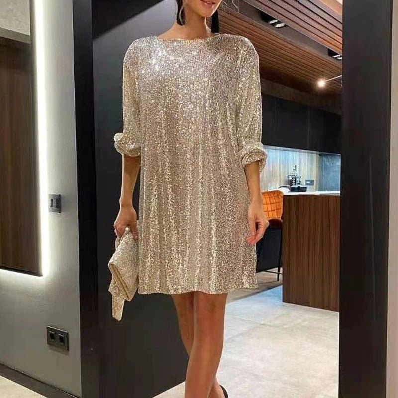 Glamorös Paljettklänning – Elegant Mini Festklänning