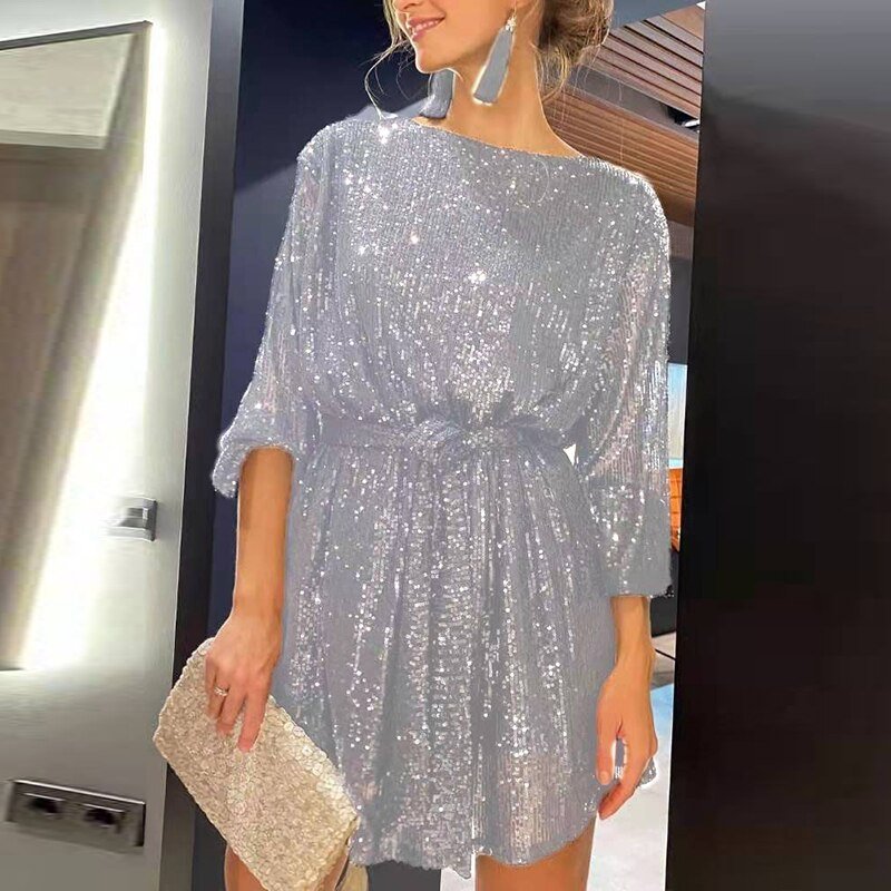 Glamorös Paljettklänning – Elegant Mini Festklänning