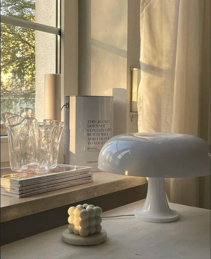 Elegant Bärbar Svampbordslampa med LED-belysning