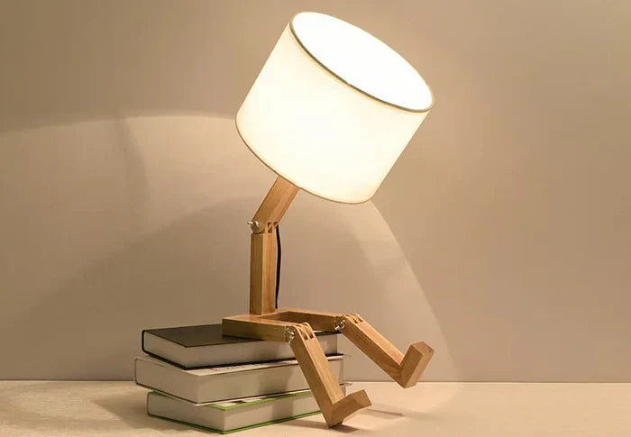 Lekfull Justerbar Robotlampa med Bokhållare