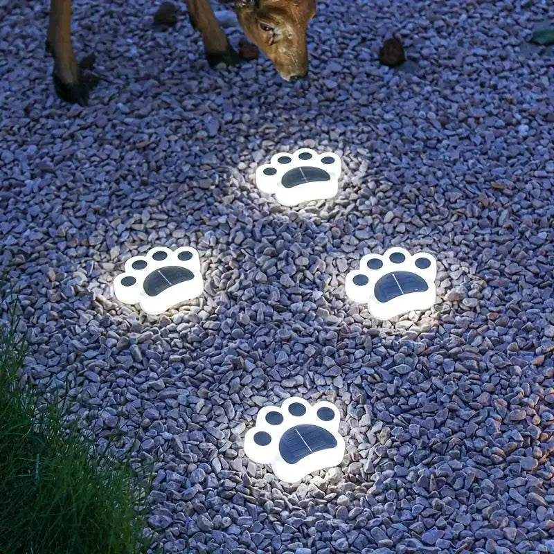 Solenergidrivna Hundpaws Trädgårdslampor – Mysig Utomhusbelysning