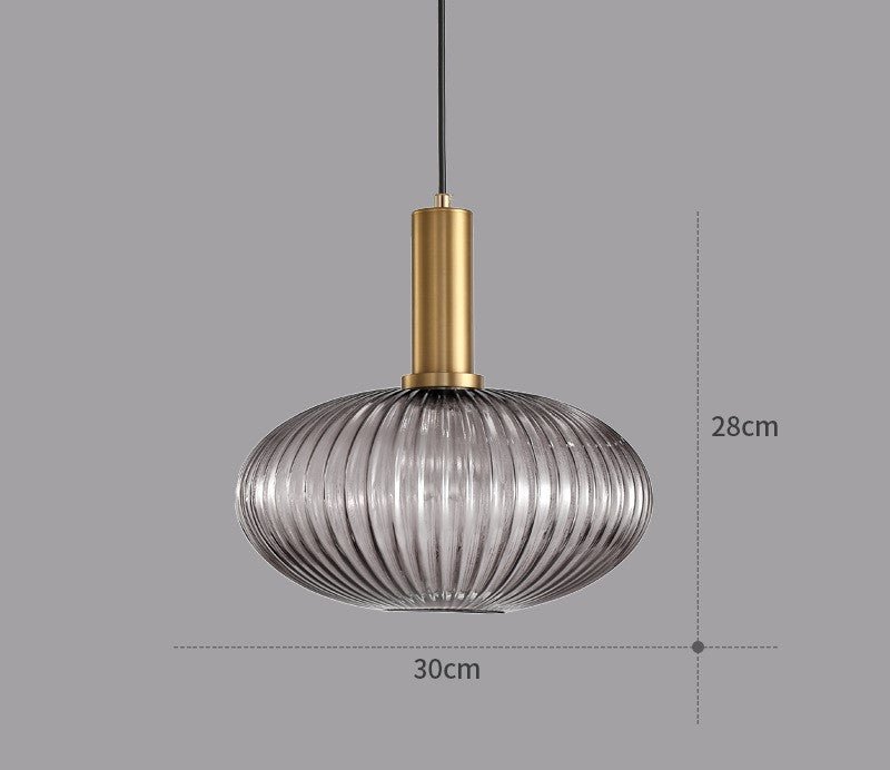 Färgglad Vintage Glaspendellampa – Stilfull Belysning