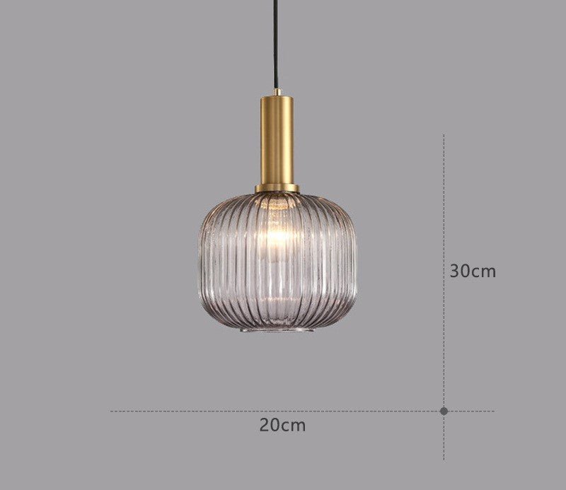 Färgglad Vintage Glaspendellampa – Stilfull Belysning