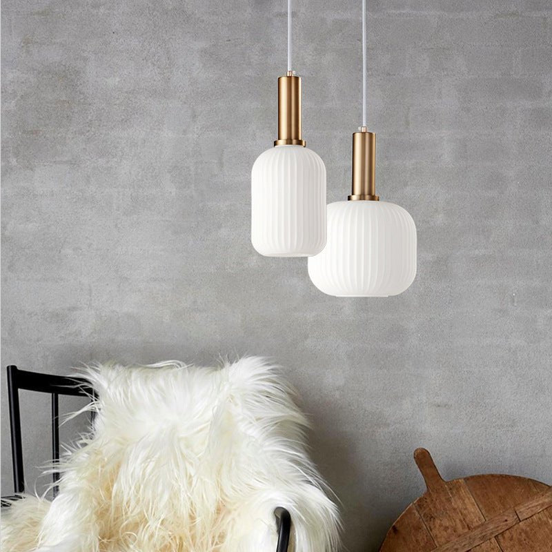 Färgglad Vintage Glaspendellampa – Stilfull Belysning
