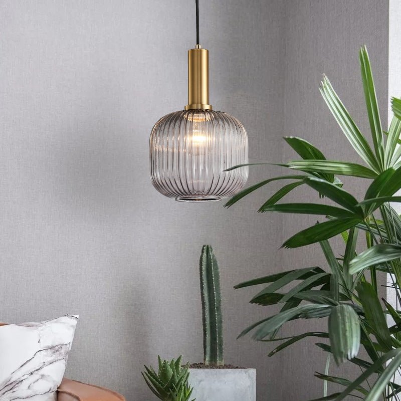 Färgglad Vintage Glaspendellampa – Stilfull Belysning