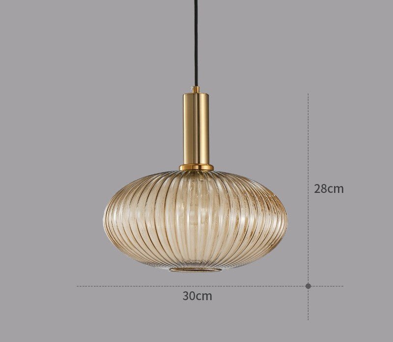 Färgglad Vintage Glaspendellampa – Stilfull Belysning