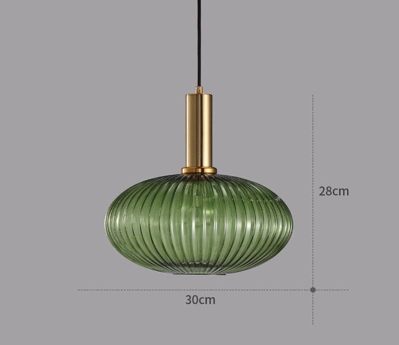 Färgglad Vintage Glaspendellampa – Stilfull Belysning