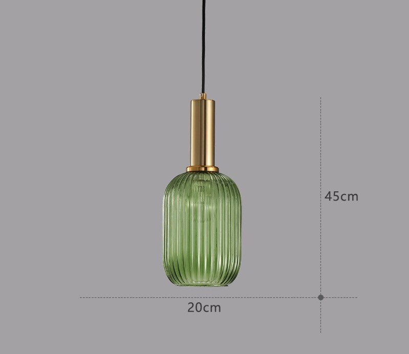 Färgglad Vintage Glaspendellampa – Stilfull Belysning