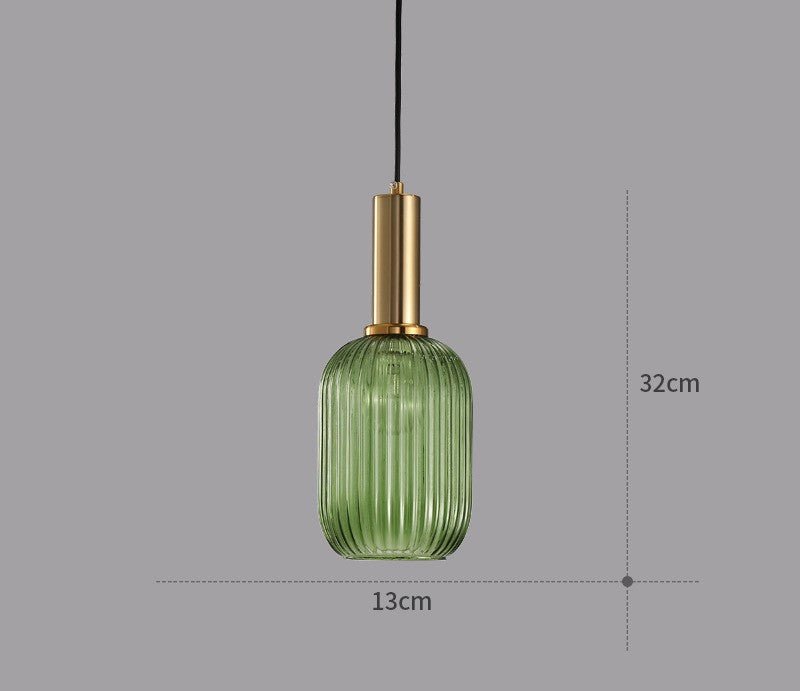 Färgglad Vintage Glaspendellampa – Stilfull Belysning