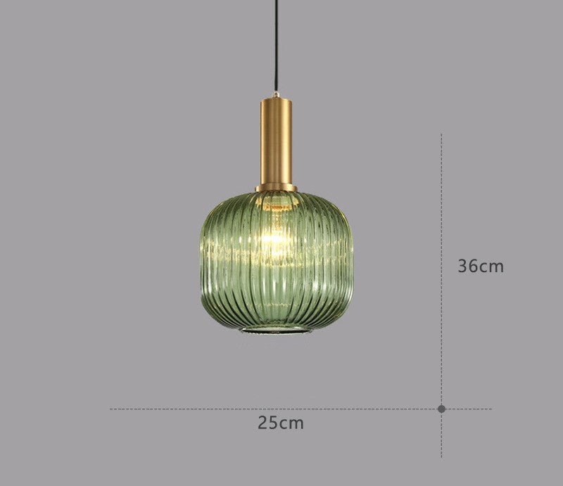Färgglad Vintage Glaspendellampa – Stilfull Belysning