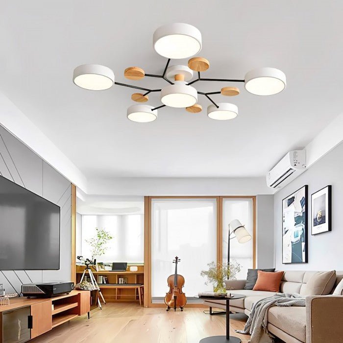Skandinavisk Grenad LED Taklampa – Modern & Mysig