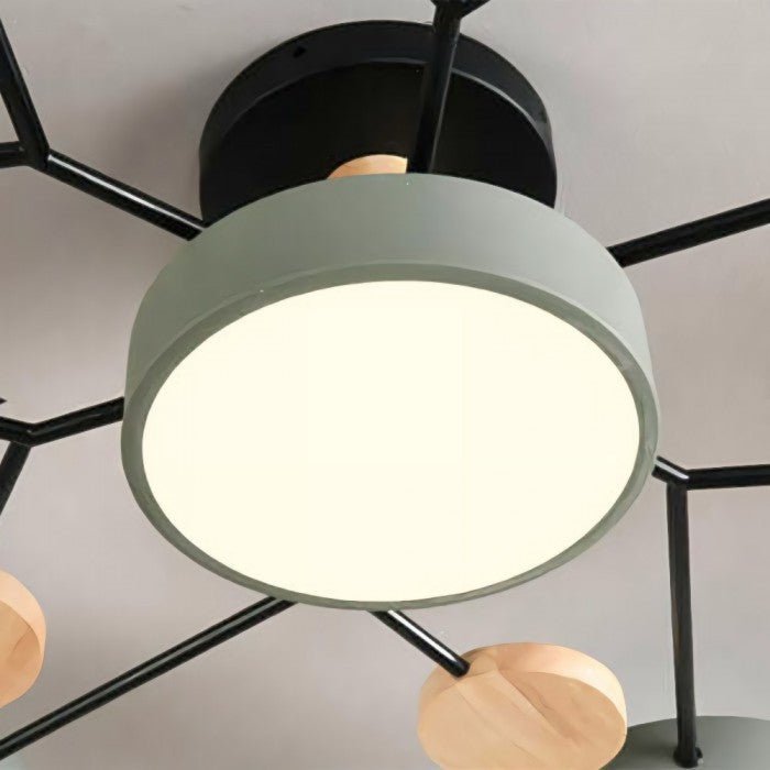 Skandinavisk Grenad LED Taklampa – Modern & Mysig