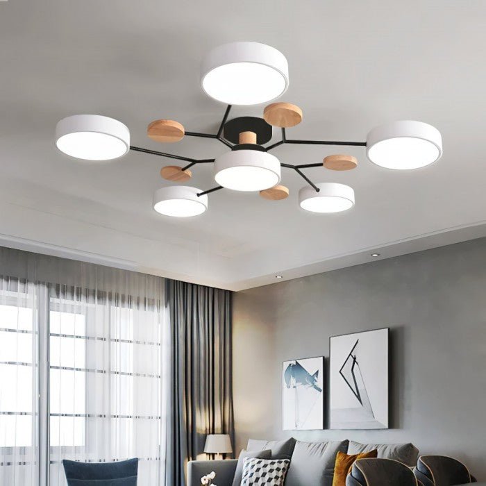 Skandinavisk Grenad LED Taklampa – Modern & Mysig