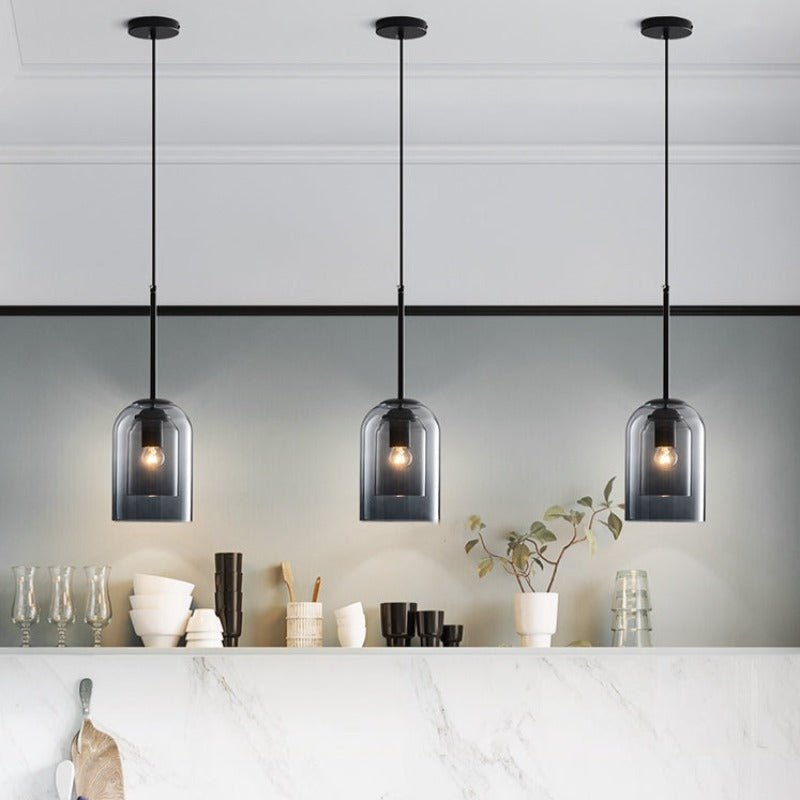 Elegant Dubbelglas Pendellampa – Modern Belysning