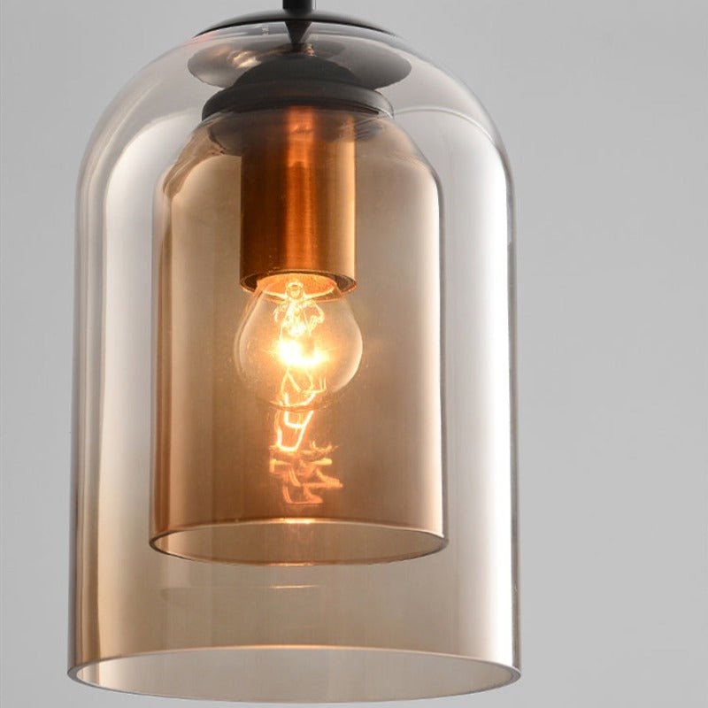 Elegant Dubbelglas Pendellampa – Modern Belysning