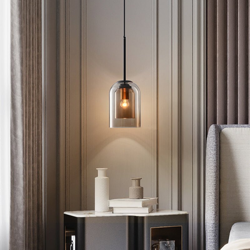 Elegant Dubbelglas Pendellampa – Modern Belysning