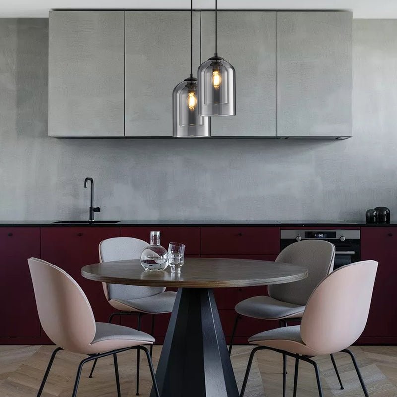 Elegant Dubbelglas Pendellampa – Modern Belysning