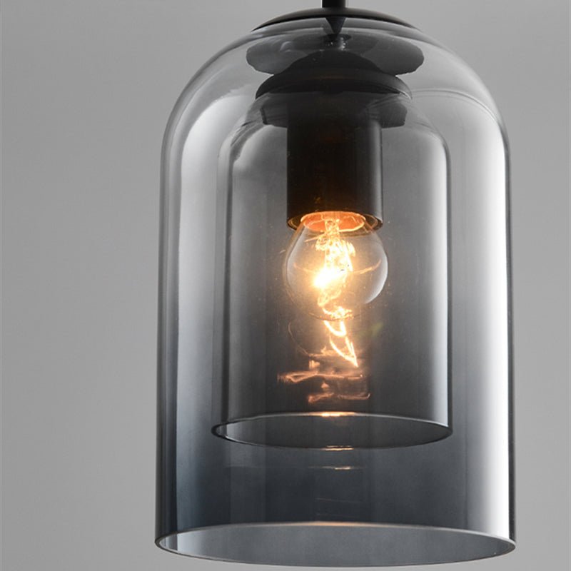 Elegant Dubbelglas Pendellampa – Modern Belysning