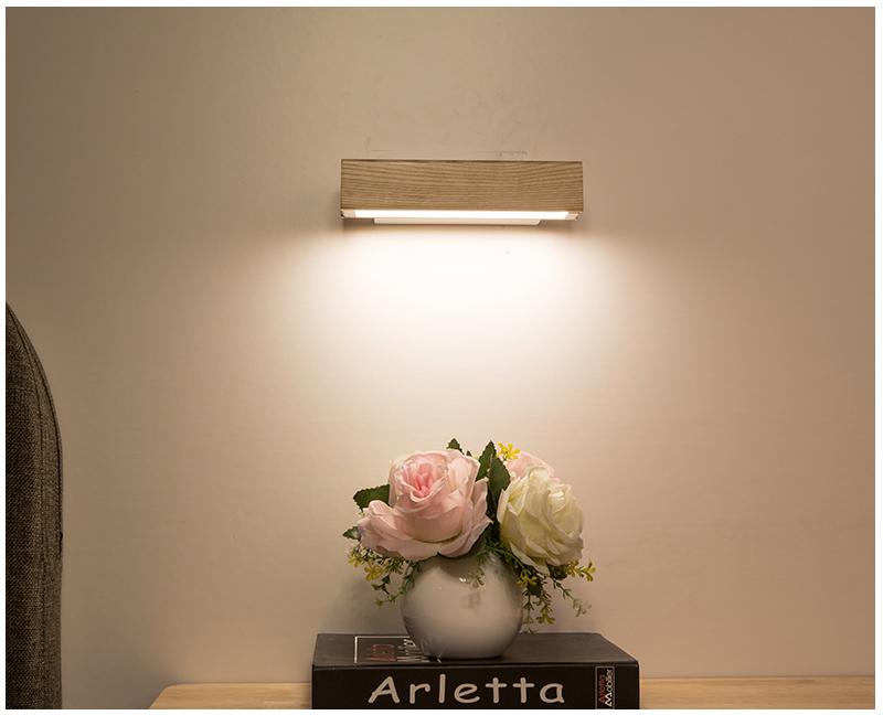 LUMINOUS WOOD – Roterbar Trä LED Vägglampa