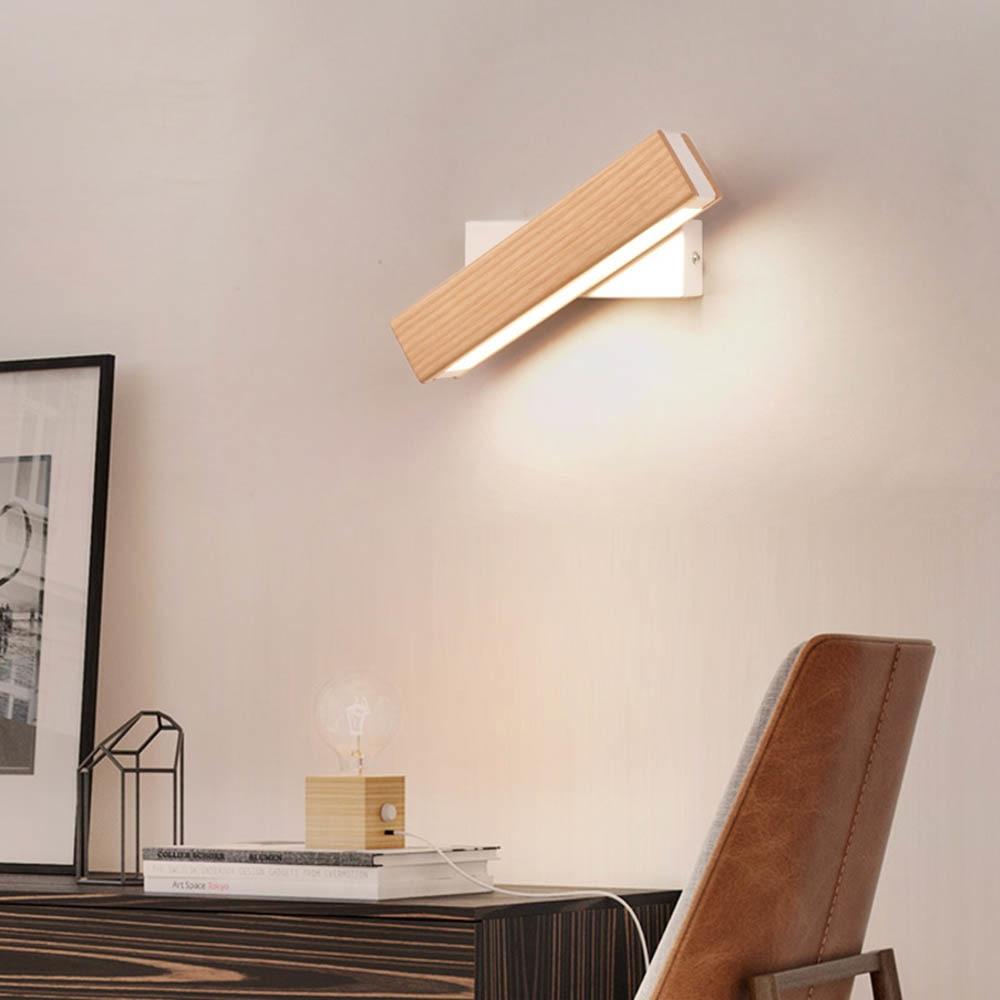 LUMINOUS WOOD – Roterbar Trä LED Vägglampa
