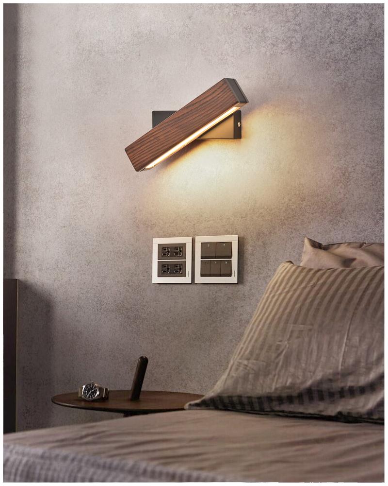 LUMINOUS WOOD – Roterbar Trä LED Vägglampa