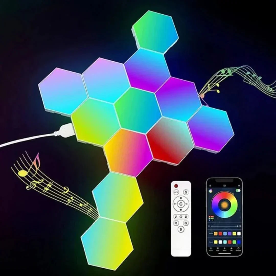 Interaktiv Hexagonal LED-belysning för Hemmet