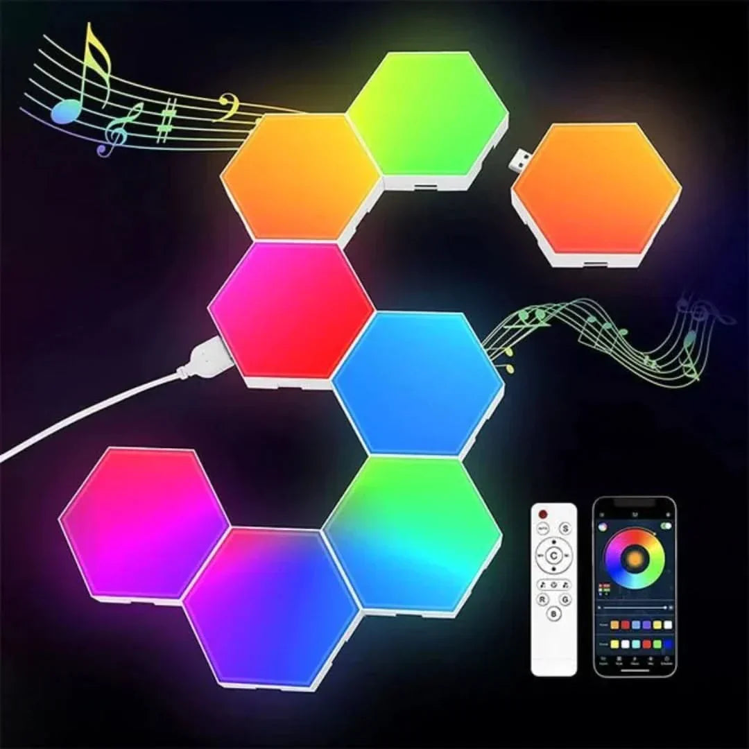 Interaktiv Hexagonal LED-belysning för Hemmet