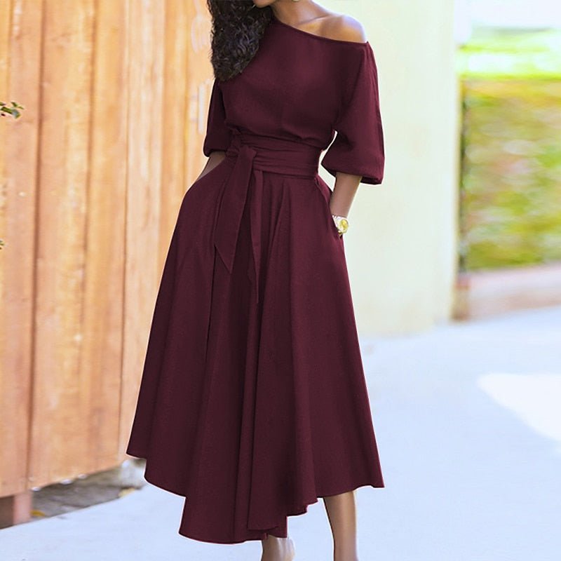 Stilren A-linjeklänning med Band – Chic Sommarlook
