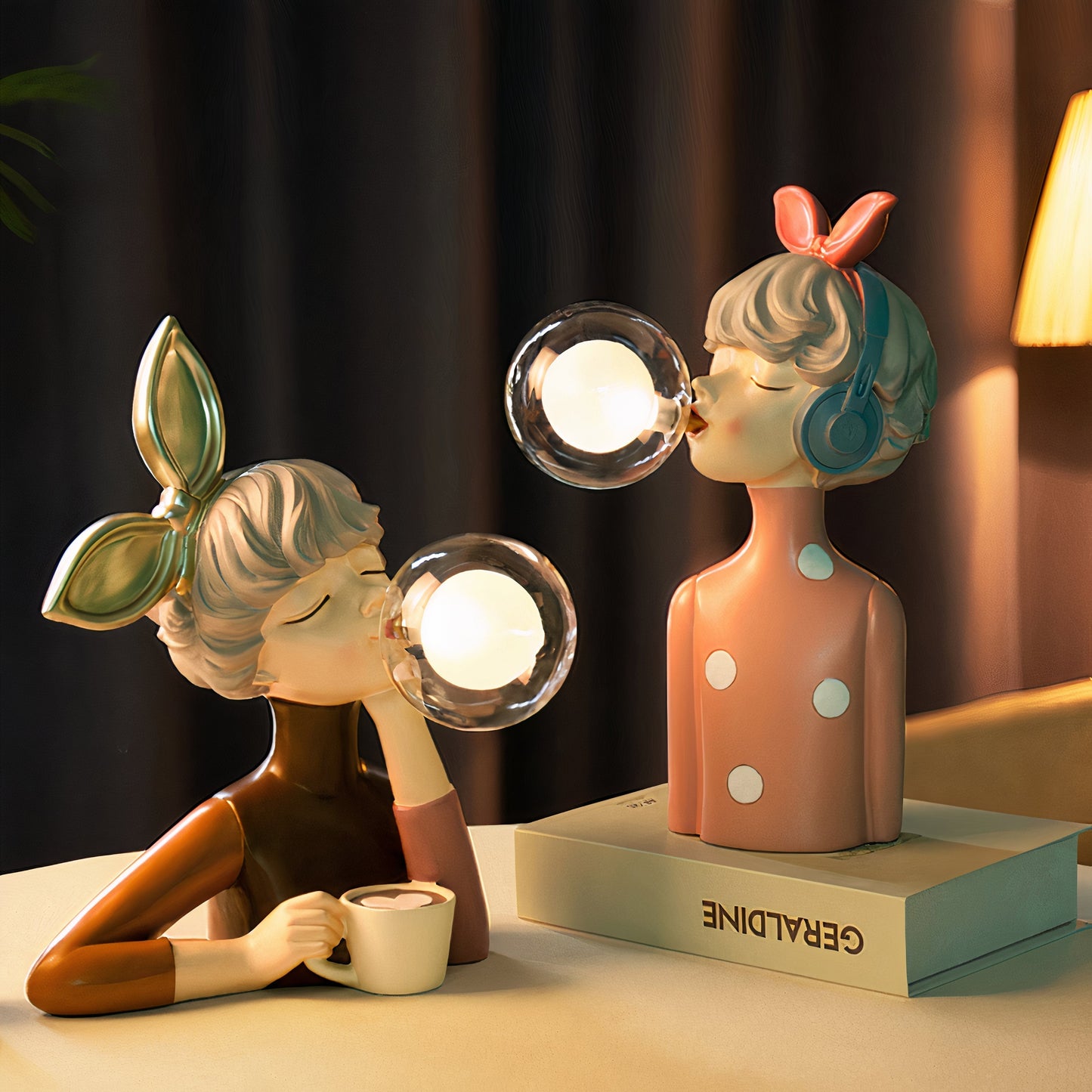 Handgjord Konstnärlig Bordslampa – Elegant & Unik
