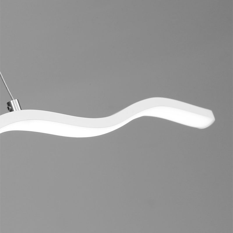 Modern Justerbar LED Pendellampa – Vågformad Design