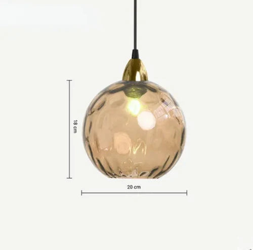 LAMPETT Elegant Glasboll Hänglampa – Stilfull Belysning för Hemmet