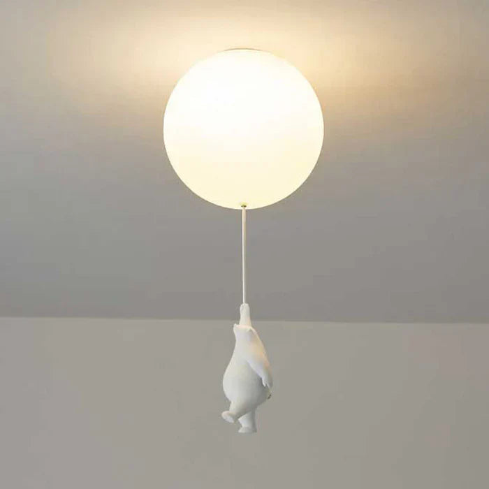 LUMIBEAR Lekfull Pendellampa med Björn & Ballong