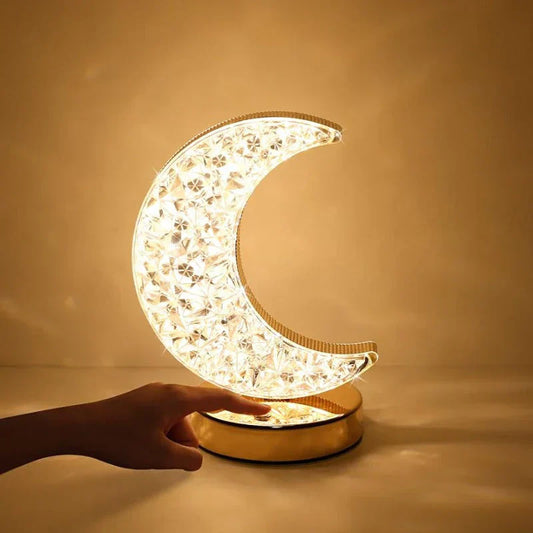 Kristallbordslampa med Dimmer – Magiskt Ljus