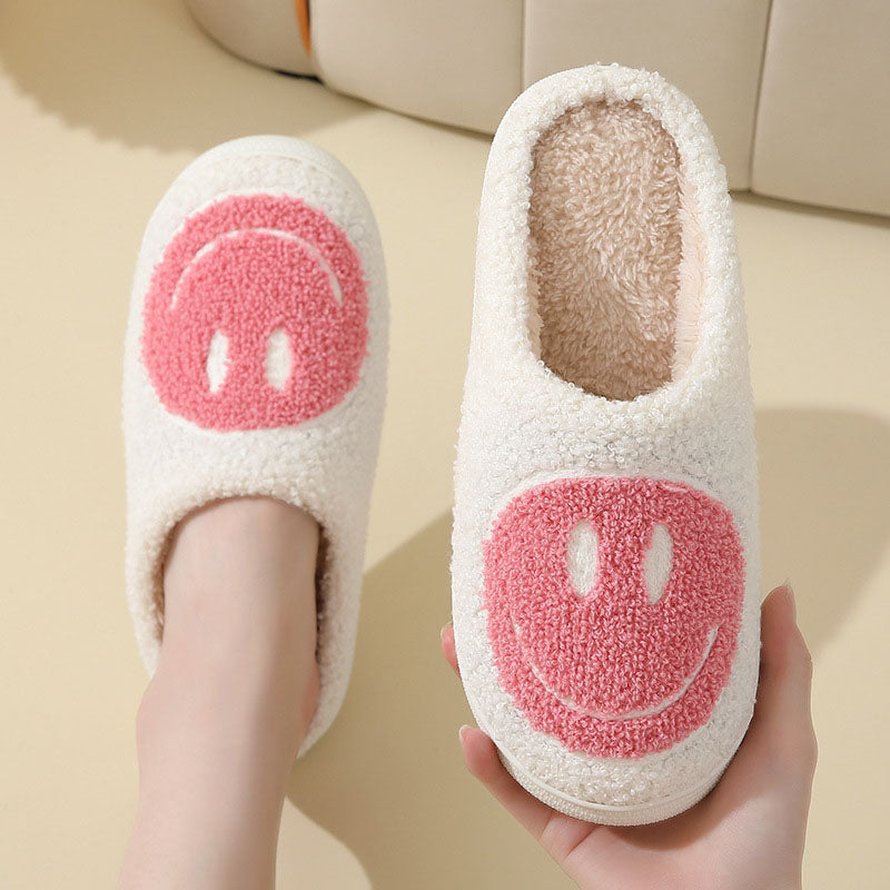 Mysiga Smiley Face Plyschsandaletter – Komfort & Stil