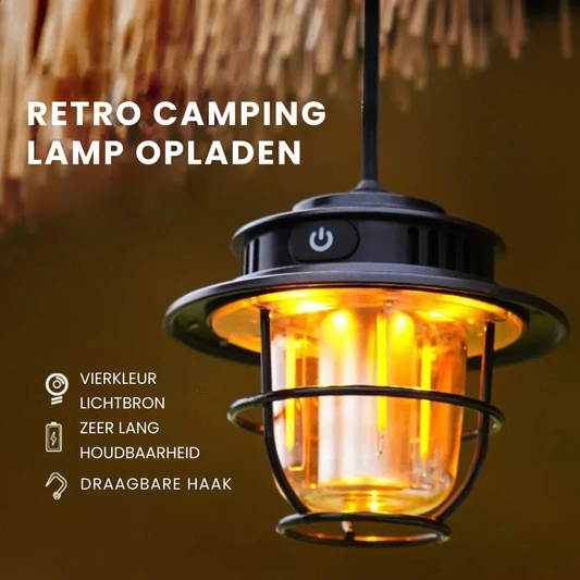 Vintage-stil Bärbar LED Campinglampa – Väderbeständig & Justerbar