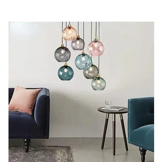LAMPETT Elegant Glasboll Hänglampa – Stilfull Belysning för Hemmet