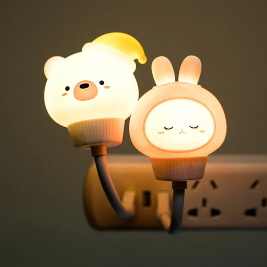 Mysig USB Nattlampa med Timer & Djurdesign