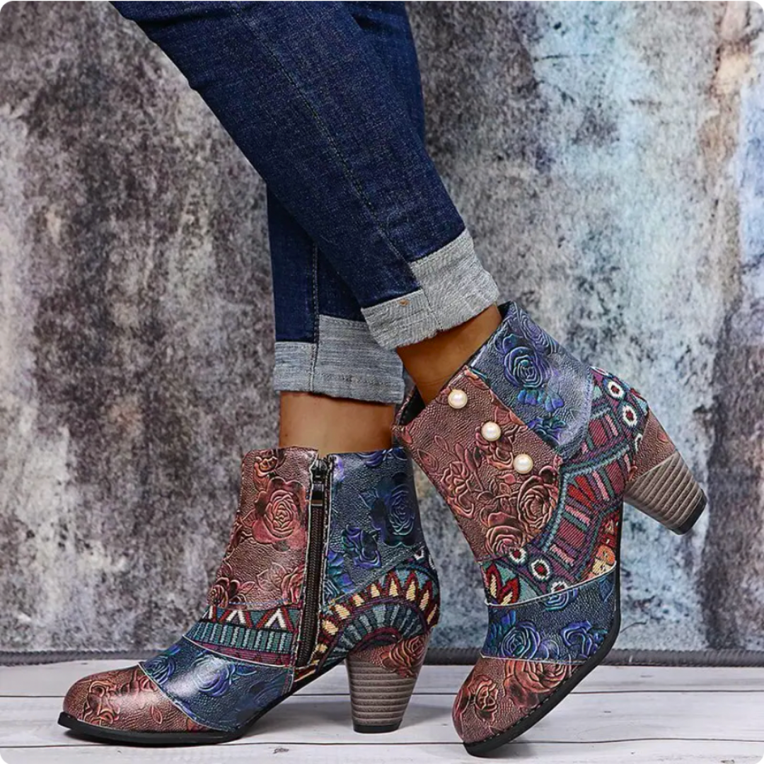 Vattentäta Retro Högklackade Stövlar – Stil & Komfort