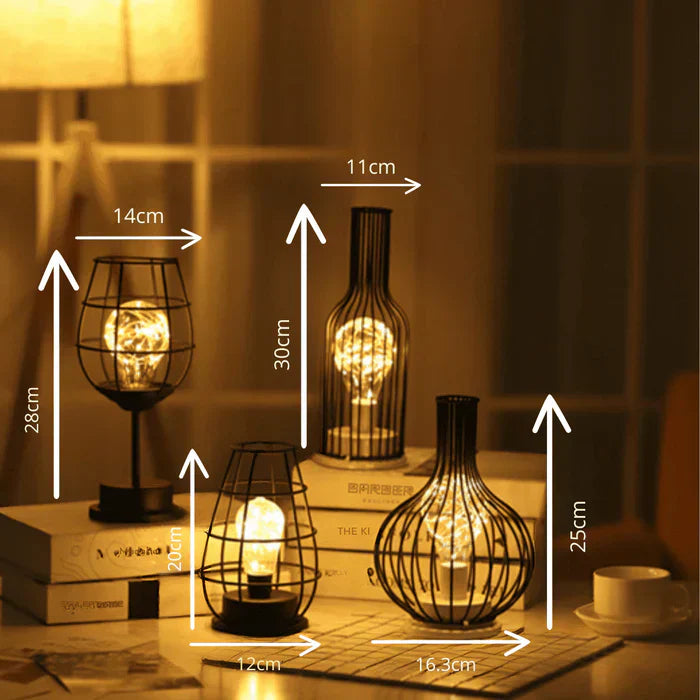 Ava Luxe LumiGris Elegant Bordslampa Svart