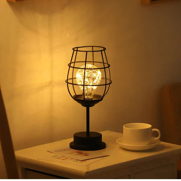 Ava Luxe LumiGris Elegant Bordslampa Svart