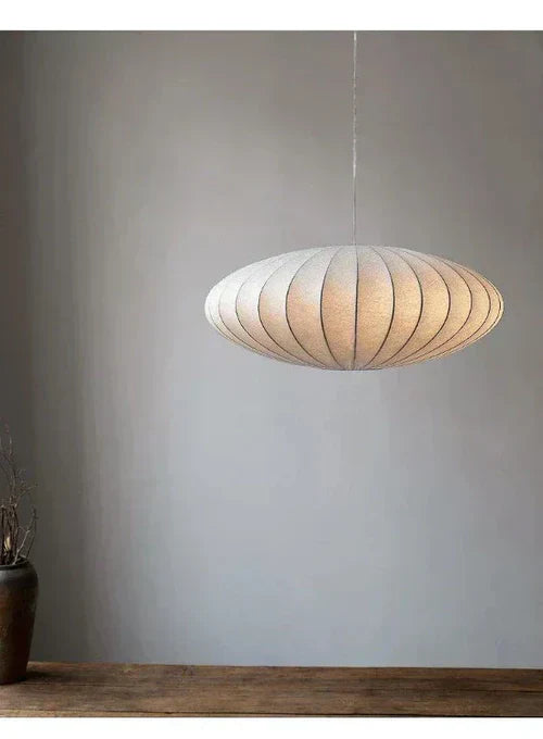 Elegant Hängande Silkeslampa med Kristalldekor
