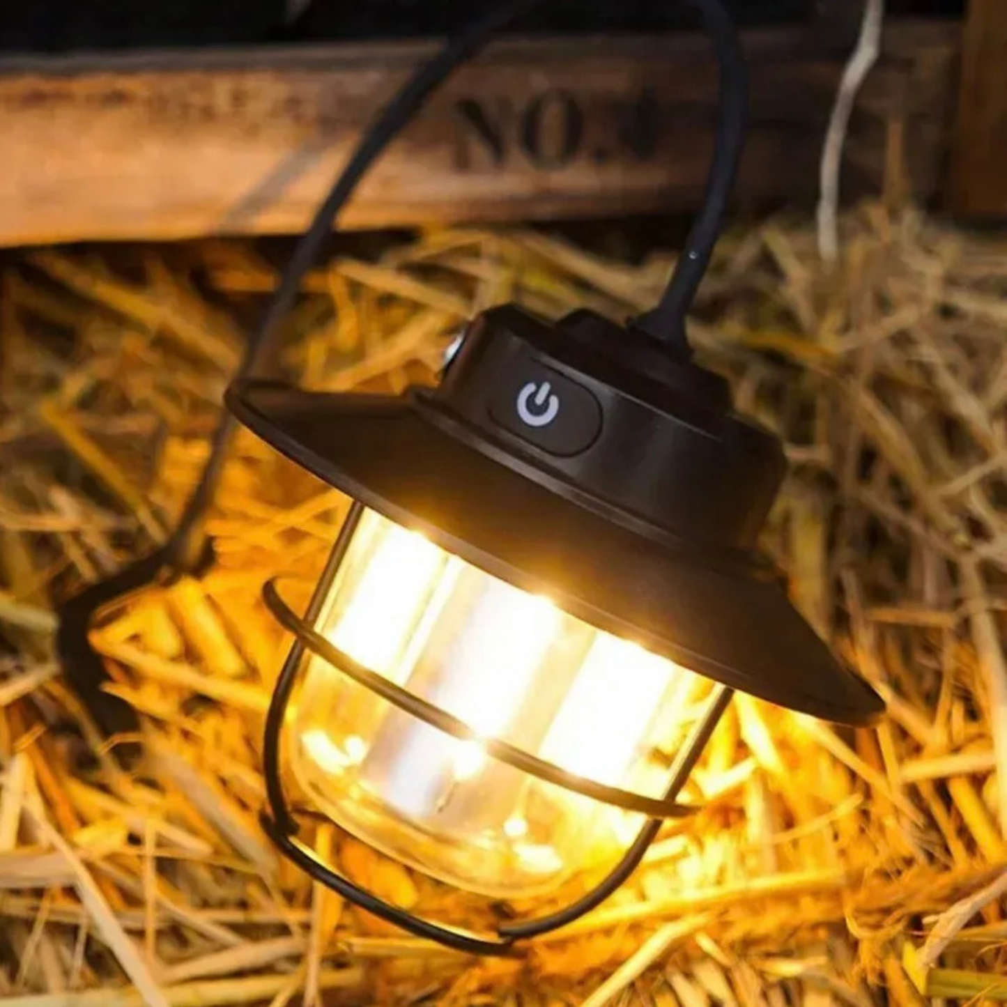 Vintage-stil Bärbar LED Campinglampa – Väderbeständig & Justerbar