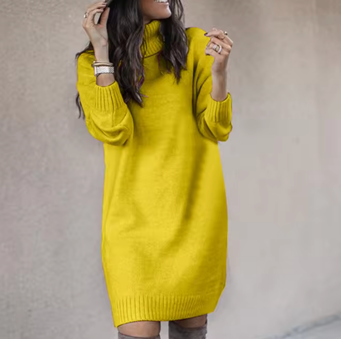 Mysig Turtleneck Klänning – Komfort & Stil