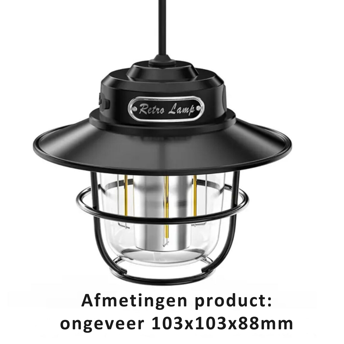 Vintage-stil Bärbar LED Campinglampa – Väderbeständig & Justerbar