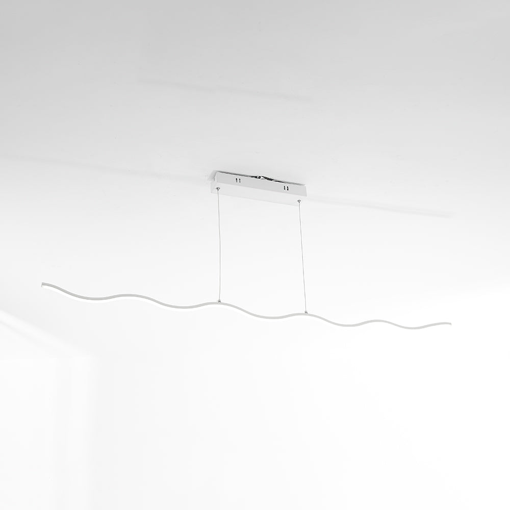 Modern Justerbar LED Pendellampa – Vågformad Design