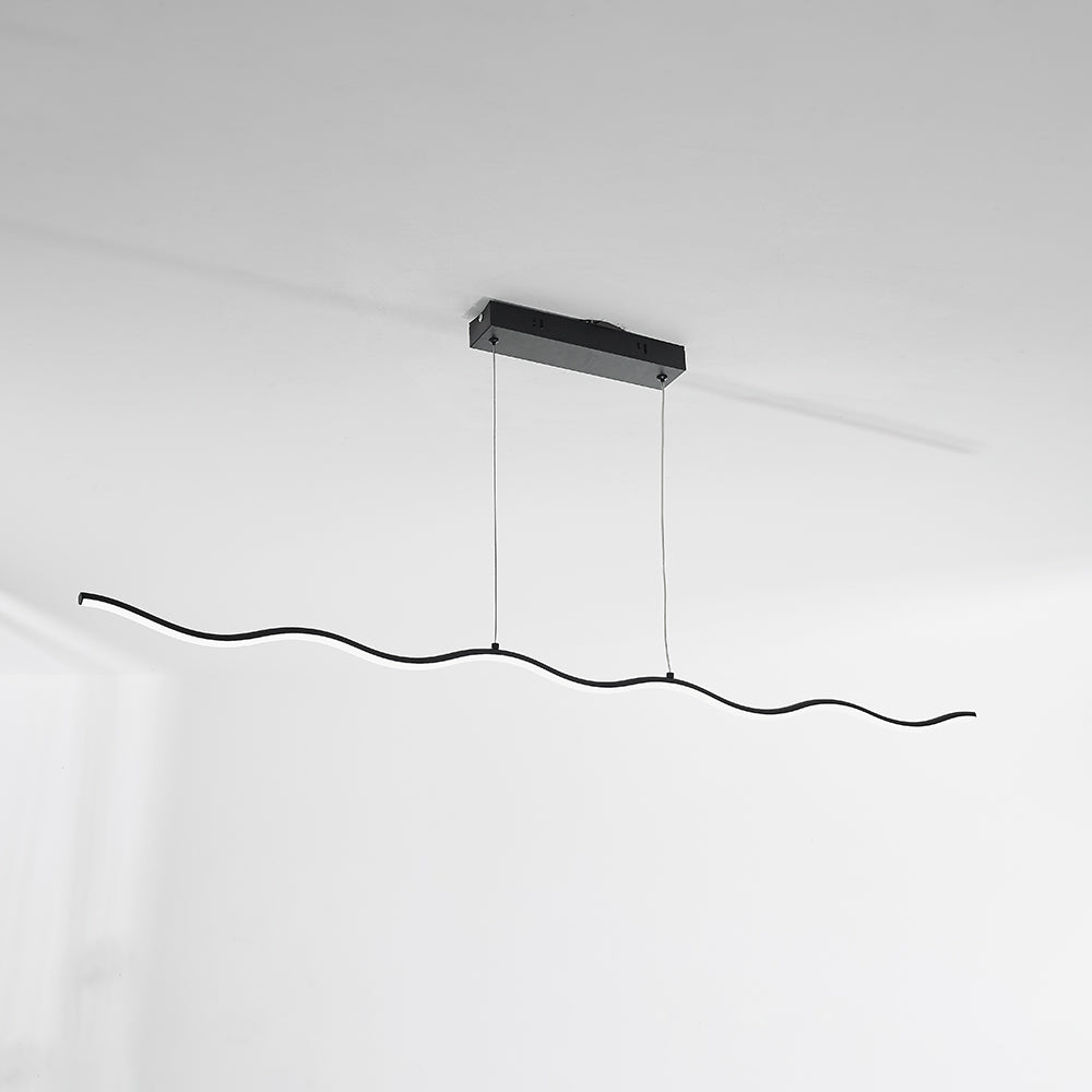 Modern Justerbar LED Pendellampa – Vågformad Design
