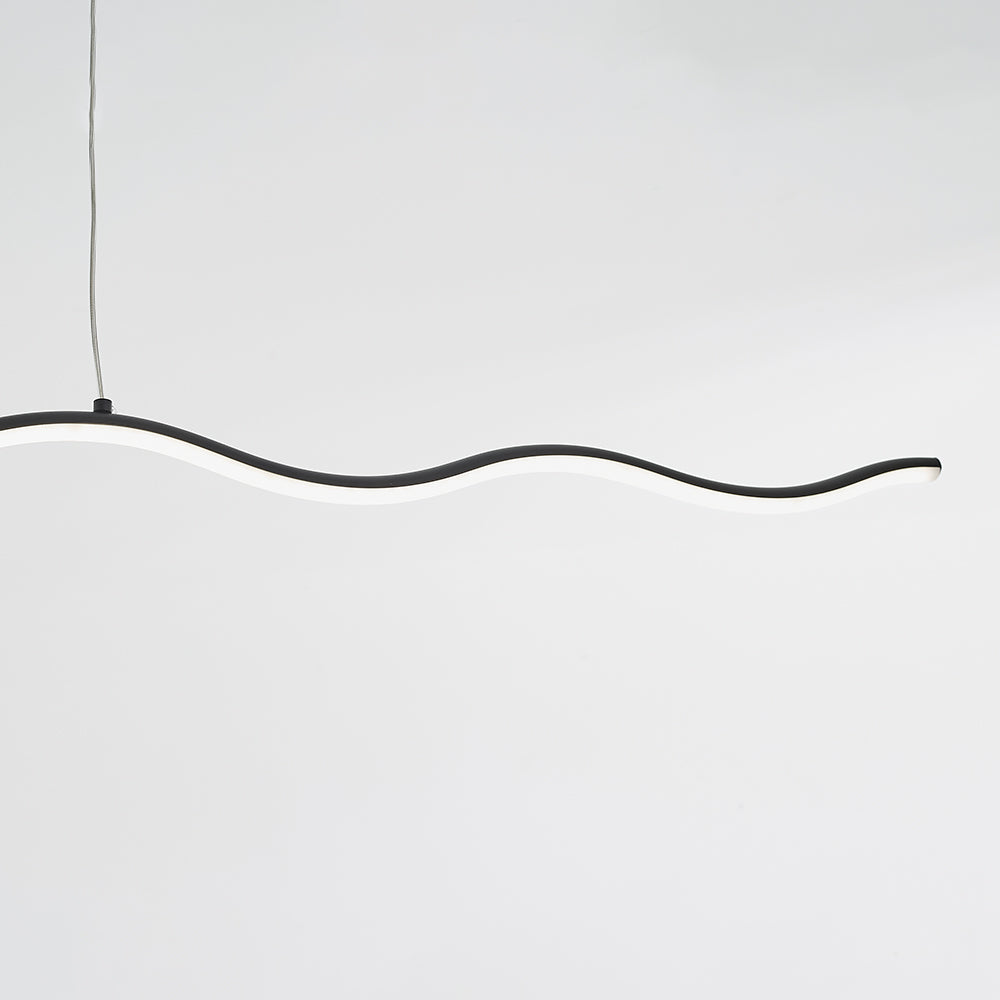 Modern Justerbar LED Pendellampa – Vågformad Design