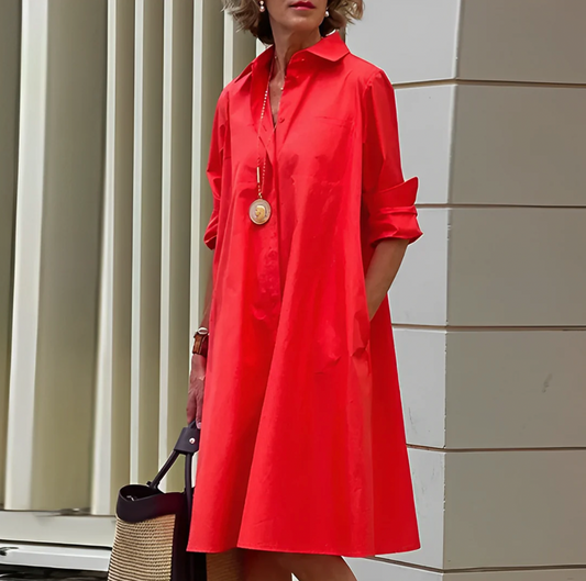 Sportig-Elegant Polo Klänning – Komfort & Stil